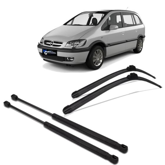 Imagem de Kit Amortecedor Porta Mala + Palheta Zafira 2001 2002 a 2011 2012