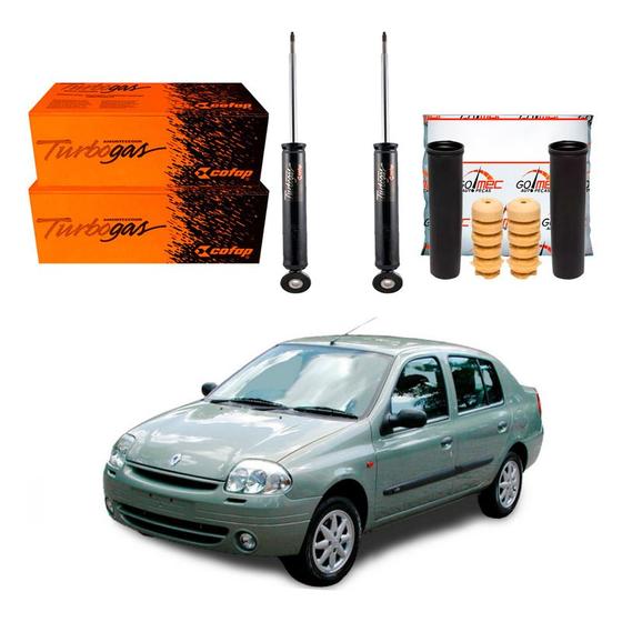 Imagem de Kit Amortecedor Traseiro Clio Sedan 1.0 1.6 1998 A 2002