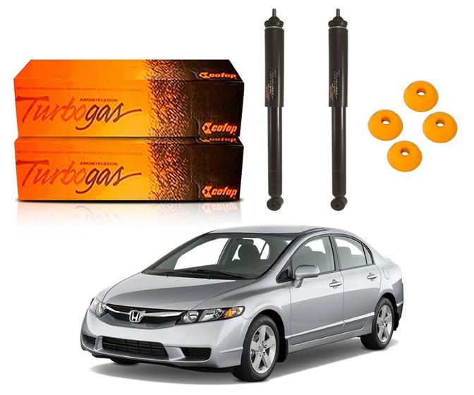 Kit amortecedor traseiro cofap original honda new civic 1.8 2006 a 2011 Menor preço em Kit amortecedor traseiro cofap original honda new civic 1.8 2006 a 2011
