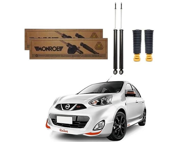 Imagem de Kit amortecedor traseiro monroe nissan march rio 1.0 1.6 2013 a 2016