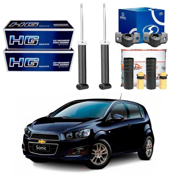 Imagem de Kit amortecedor traseiro nakata chevrolet sonic 1.6 2012 a 2014