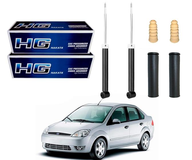 Imagem de Kit amortecedor traseiro nakata ford fiesta sedan 1.0 1.6 2003 a 2006