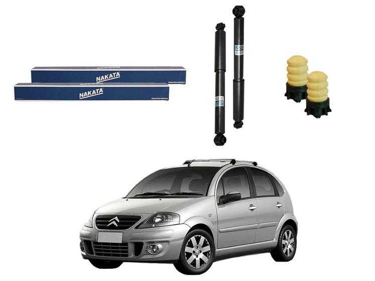 Kit amortecedor traseiro nakata original citroën c3 1.4 1.6 2003 a 2012 Menor preço em Kit amortecedor traseiro nakata original citroën c3 1.4 1.6 2003 a 2012