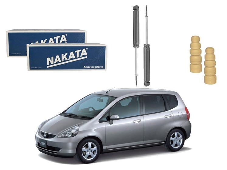 Imagem de Kit amortecedor traseiro nakata original honda fit 1.4 1.5 2003 a 2008