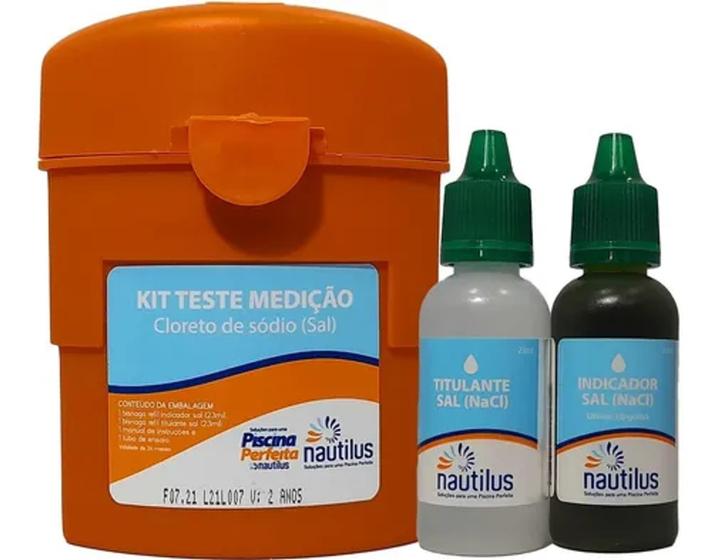 Imagem de Kit Analise De Sal Cloreto De Sódio Nautilus Para Piscinas