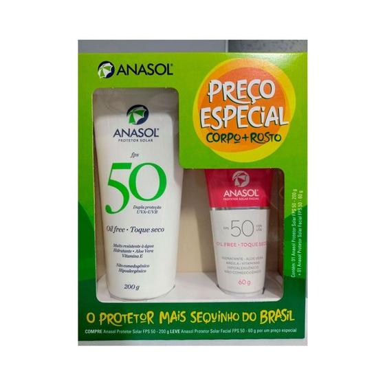 Imagem de Kit Anasol Corporal FPS50 200ml + Facial FPS50 60G