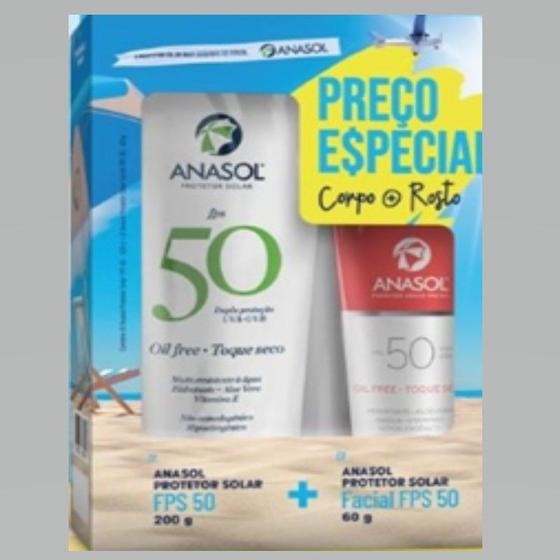 Imagem de KIT ANASOL FPS 50 200g + ANASOL FACIAL FPS 50 60 g