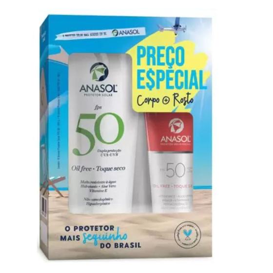 Imagem de Kit Anasol (Protetor Oil Free FPS 50 200 g + Protetor Facial FPS 50 60 g )