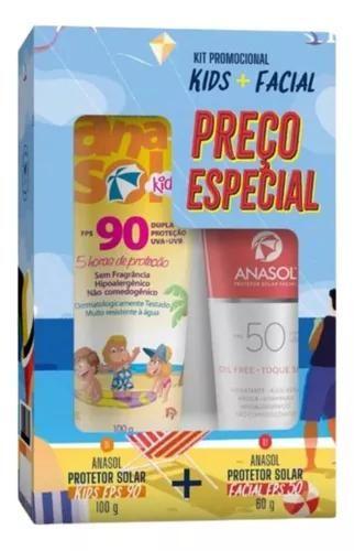 Imagem de Kit Anasol Protetor Solar Kids Fps 90 100G + Fps 50 60 G