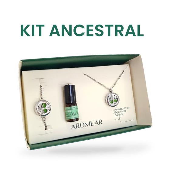 Imagem de Kit ANCESTRAL - Colar e Pulseira Árvore da Vida + Óleo Essencial +CALMA