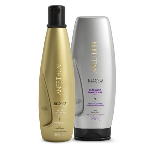 Imagem de Kit Aneethun Blond System SH Silver + Mask Matizante 250g