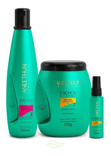 Imagem de Kit Aneethun Cachos System Shampoo, Máscara E Óleo
