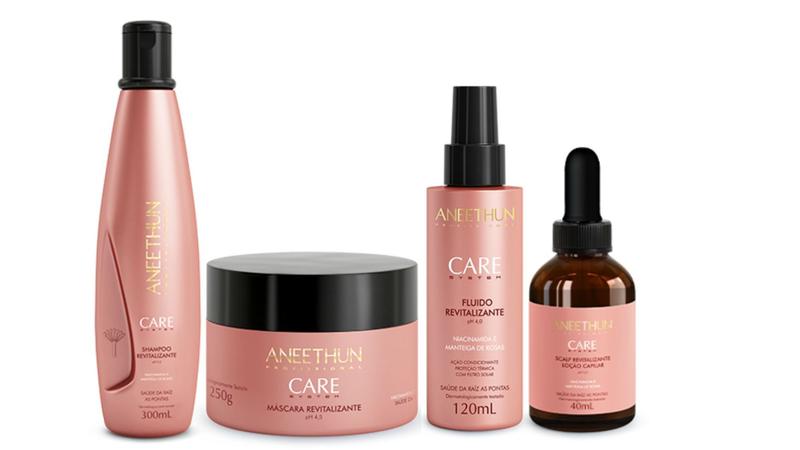 Imagem de Kit Aneethun Care System Shampoo + Máscara + Fluido + Scalp Revitalizante