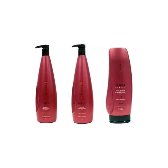 Imagem de Kit Aneethun Force System Shampoo 1L + Máscara 1L + Finaliz.