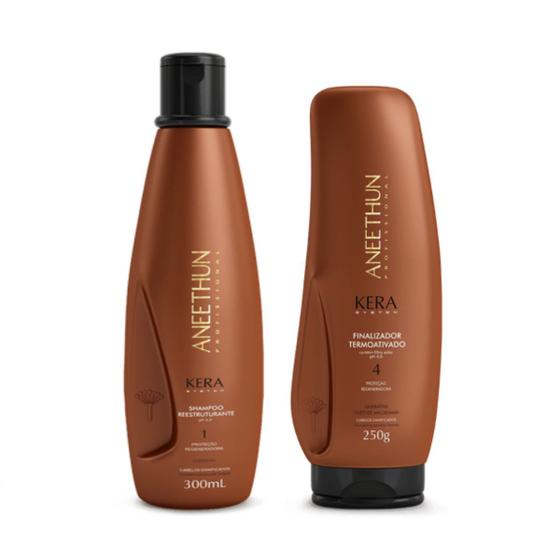 Imagem de Kit Aneethun Kera System Shampoo Reest. +Finalizador Term.