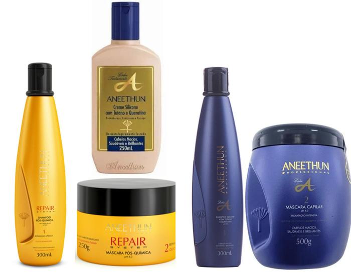 Imagem de Kit Aneethun Repair 1 Shampoo + 1 Máscara + Linha A 1 Shampoo + 1 Creme Silicone +1 Máscara