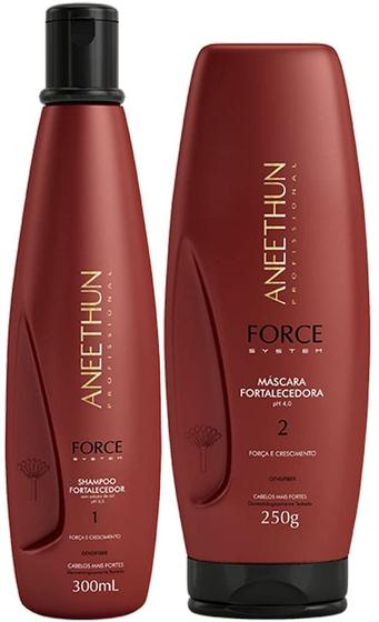 Imagem de Kit Aneethun Shampoo 300ml + Máscara 250ml Force System