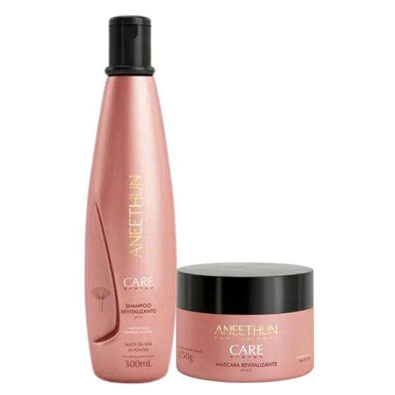 Kit Aneethun Shampoo e Máscara Revitalizante Care System Finalizador