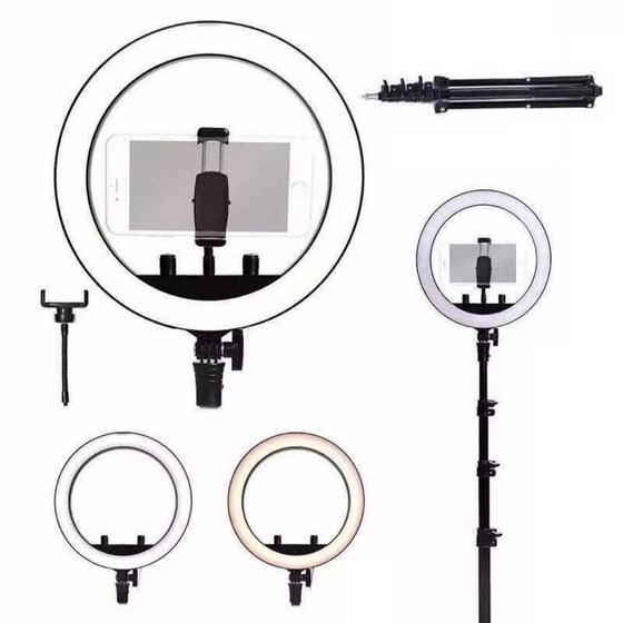 Imagem de Kit Anel De Luz LED Ring Light Com Tripé 1,5M Dobrável- MAX MIDIA