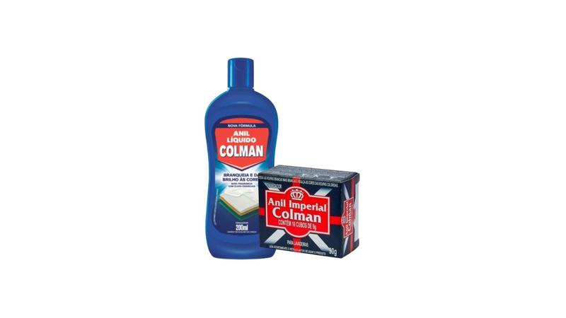 Imagem de Kit Anil Líquido 200ml + Anil Pós Lavagem em Cubo 90g