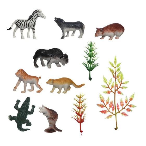 Imagem de Kit Animais da Selva Etilux com 11 Peças