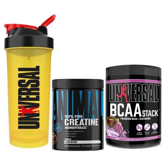 Imagem de Kit Animal Creatine200 + Bcaa Stack250 + Coq.700ml Universal