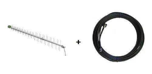 Imagem de Kit Antena Celular de Alto Ganho Full Band 3g 4g Proeletronic Pqag-5015 Lte e Cabo Ca-215 15m Aquari