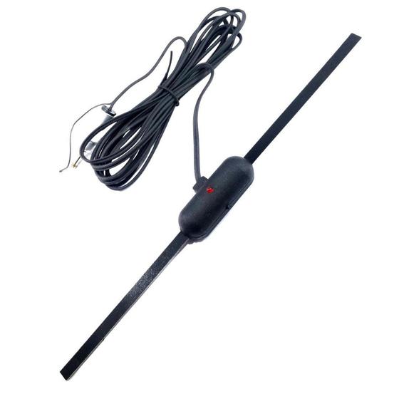 Imagem de Kit Antena Interna Automotiva Universal Atacado Com 10x Antenas Com Led Vermelho Conexão Plug Din