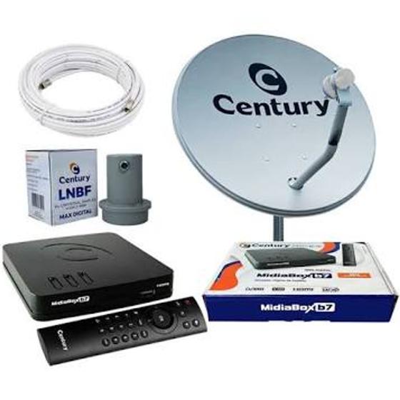 Kit antena parabolica digital century hd a nova de 60 cm Menor preço em Kit antena parabolica digital century hd a nova de 60 cm