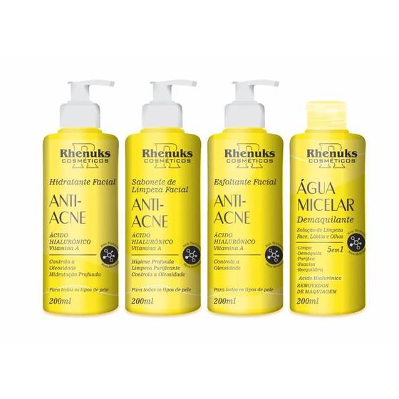 Imagem de Kit Anti Acne Rhenuks 4 Unid