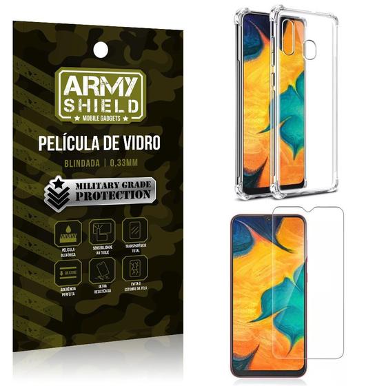 Imagem de Kit Anti Impacto Galaxy A30 Capinha Anti Impacto + Película de Vidro - Armyshield