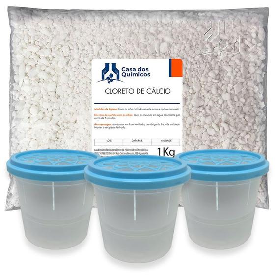 Imagem de KIT ANTI MOFO - 1 kg Cloreto de Cálcio + 3 potes anti mofo
