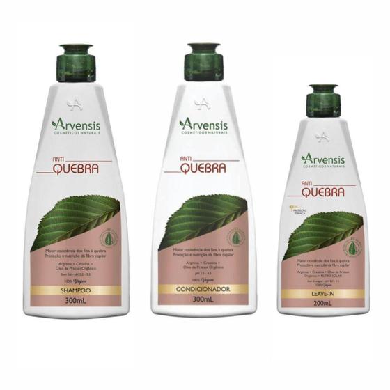 Imagem de Kit Anti Quebra Shampoo Condicionador Leave-In Arvensis