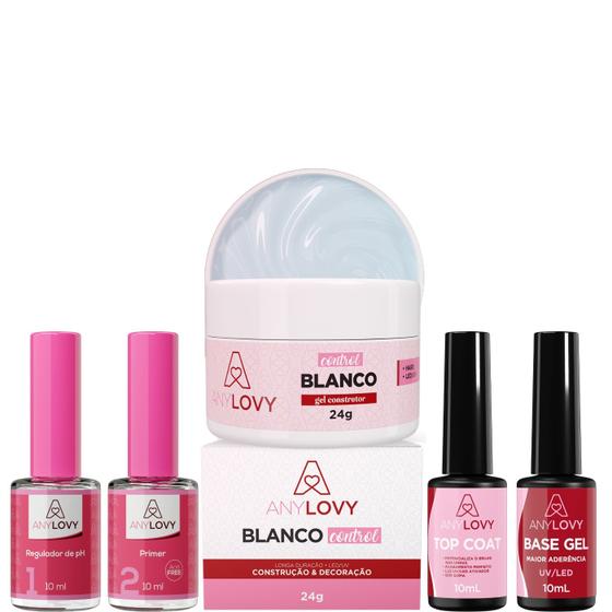 Imagem de Kit Anylovy com Base, Primer, regulador de PH,Top Coat e Gel