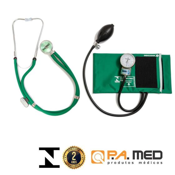Imagem de Kit Ap. Pressão Esfigmomanômetro + Estetoscópio Pamed