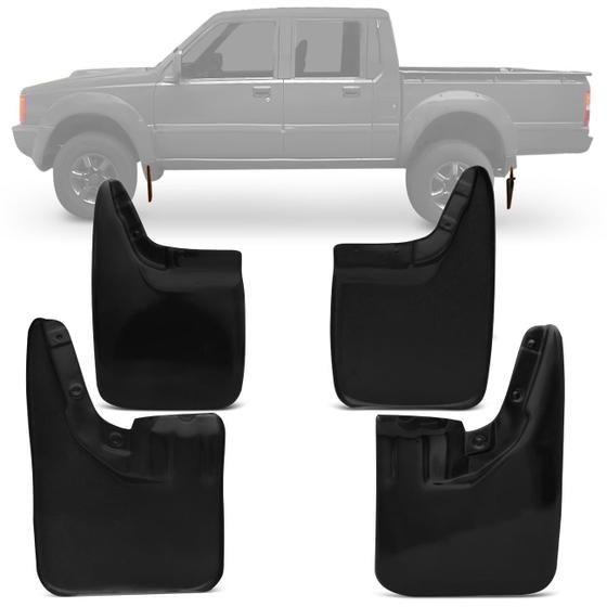 Kit Apara Barro Lameira Protetor L200 1991 a 1998 GL 1999 a 2005 Preto 4 Peças Menor preço em Kit Apara Barro Lameira Protetor L200 1991 a 1998 GL 1999 a 2005 Preto 4 Peças