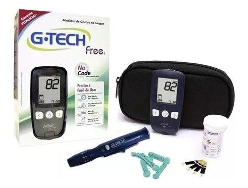 Imagem de Kit Aparelho De Medir Glicemia Glicose Diabete Completo