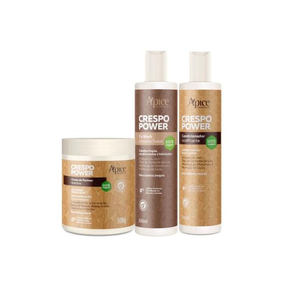 Imagem de Kit Apice Crespo Power Shampoo Condicionador Creme De Pentear