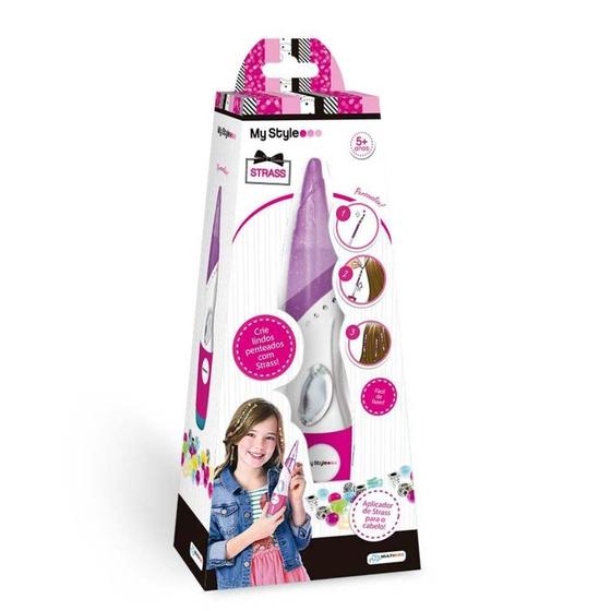 Imagem de Kit Aplicador De Miçanga Para Cabelo Strass Multikids