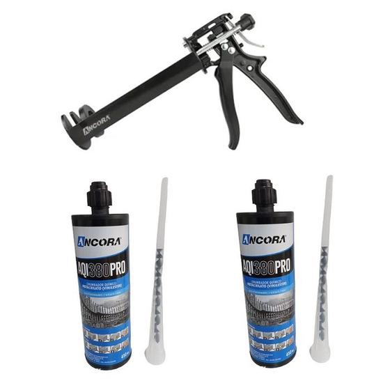 Imagem de Kit Aplicador Manual e 2 Chumbador Químico Ancora APL380 AQL380PRO