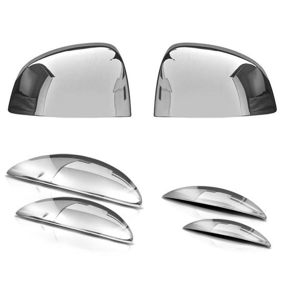 Imagem de Kit Aplique Capa Cromada Retrovisor Maçanetas Prisma 2012