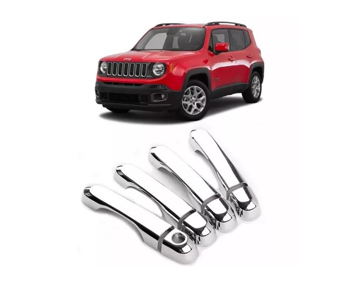 Imagem de Kit Aplique Esportivo Maçaneta Cromado Jeep Renegade 2015 em diante