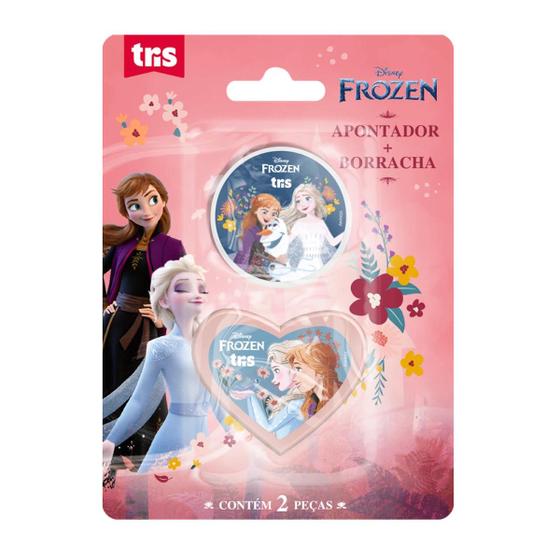 Imagem de Kit Apontador com Depósito + Borracha - Frozen (TRIS)