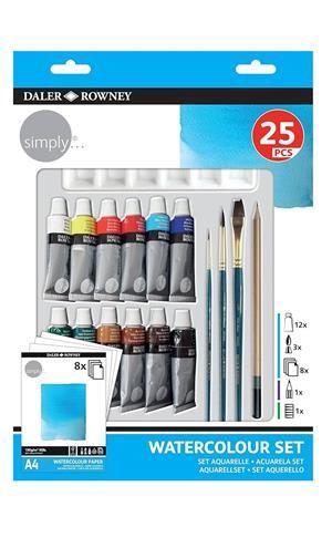 Imagem de Kit Aquarela D.R Simply 25Pcs