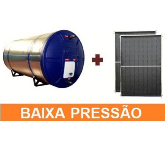 Kit Aquecedor Solar com Boiler 500 Litros Nível Baixa Pressão Com 3 placas 2x1m cobre Menor preço em Kit Aquecedor Solar com Boiler 500 Litros Nível Baixa Pressão Com 3 placas 2x1m cobre