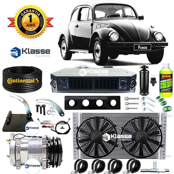 Imagem de Kit Ar Condicionado Automotivo VW Fusca + Suporte Universal