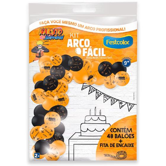 Imagem de Kit Arco Fácil - Naruto - 1 unidade - Festcolor - Rizzo