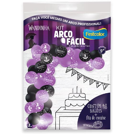 Imagem de Kit Arco Fácil - Wandinha - 1 unidade - Festcolor - Rizzo