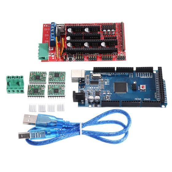 Kit Arduino Mega2560 Ramps 1.4 Drivers A4988 Impressora 3D Designjean