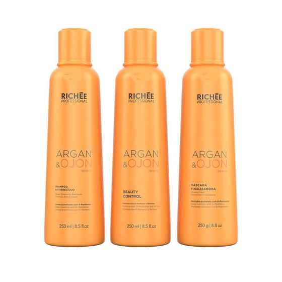 Imagem de Kit Argan e Ojon Progressiva 3x250ml Richée Original